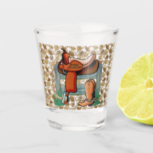 Western Cowboy Champion Saddle Shot Glass