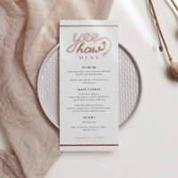 Western Cowboy Country Rustic Wedding Menu