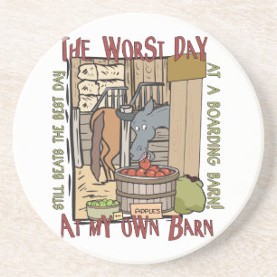Western Cowboy Cowgirl Horse Barn Rodeo Coasters