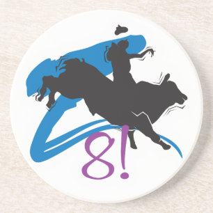 Western Cowboy Cowgirl Horse Barn Rodeo Coasters