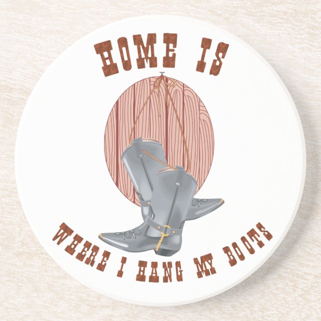 Western Cowboy Cowgirl Horse Barn Rodeo Coasters (Front)