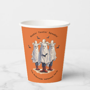 Western Cowboy Ghost Theme Spooky Halloween Party Paper Cups