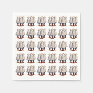 Western Cowboy Ghosts Spooky Halloween Pattern Napkin