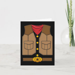 Western Cowboy Halloween Boys Kids Card