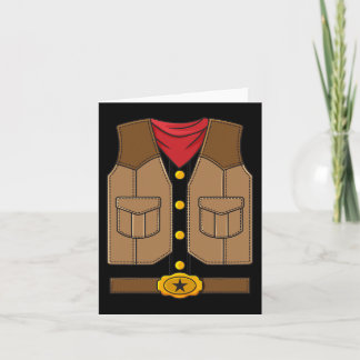 Western Cowboy Halloween Boys Kids  Card