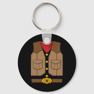 Western Cowboy Halloween Boys Kids Key Ring
