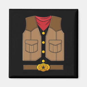 Western Cowboy Halloween Boys Kids Magnet