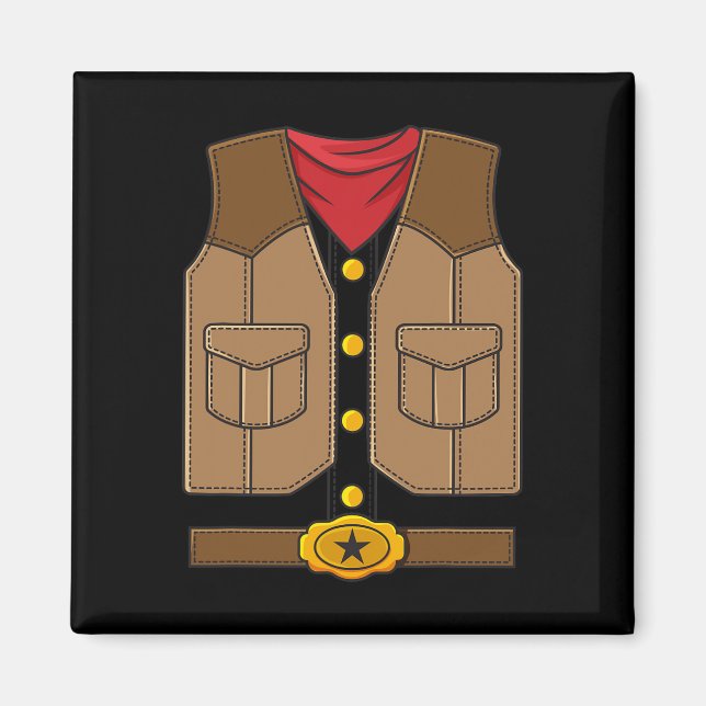 Western Cowboy Halloween Boys Kids  Magnet (Front)