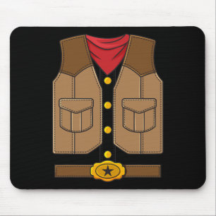 Western Cowboy Halloween Boys Kids Mouse Pad