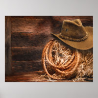 Western Cowboy Hat Barn Hay