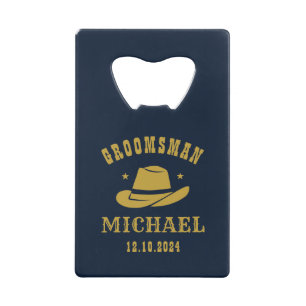 Western Cowboy Hat Groomsmen Personalised Name
