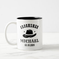 Western Cowboy Hat Groomsmen Personalised Name