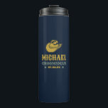 Western Cowboy Hat Personalised Elegant Groomsmen Thermal Tumbler<br><div class="desc">Personalised gifts for groomsmen and best man with western cowboy theme. Decorated with cowboy hat with vintage western font. Text and background colour are editable using the Design Tool to fit your occasion. Get this customise gift for wedding,  bachelor party,  engagement party or any other special occasions.</div>