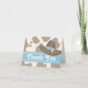Western Cowboy Hat Thank You Card