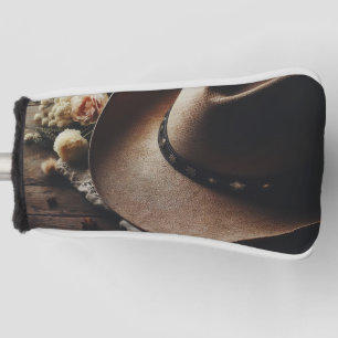 Western Cowboy Hat with Florals Golf Head Cover