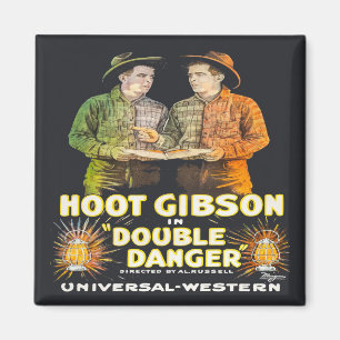 Western Cowboy Hoot Gibson Double Danger Movie Magnet