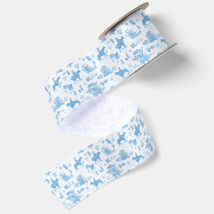 Western Cowboy Horse Cactus Desert Toile Satin Ribbon
