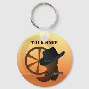 Western Cowboy Keychain