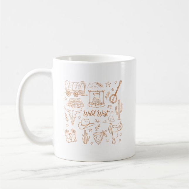 Western Cowboy Pack Coffee Mug (Left)