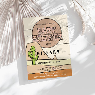 Western Cowboy Pastel Gender Neutral Baby Shower Invitation