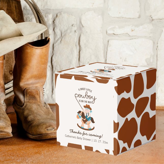 Western Cowboy Rocking Horse Boy Baby Shower  Favour Box (Creator Uploaded)
