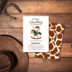 Western Cowboy Rocking Horse Boy Birthday Invitation