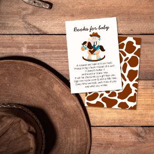 Western Cowboy Rocking Horse Boy Books For Baby Enclosure Card