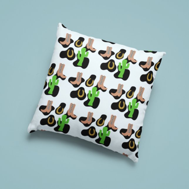 Western Cowboy Rodeo Birthday Cushion (Creator Uploaded)