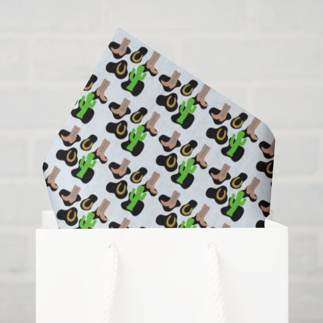 Western Cowboy Rodeo Birthday Tissue Paper (Gift Bag)