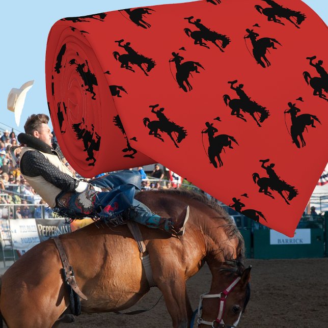 Western Cowboy Rodeo Bronc Riders Necktie (Creator Uploaded)