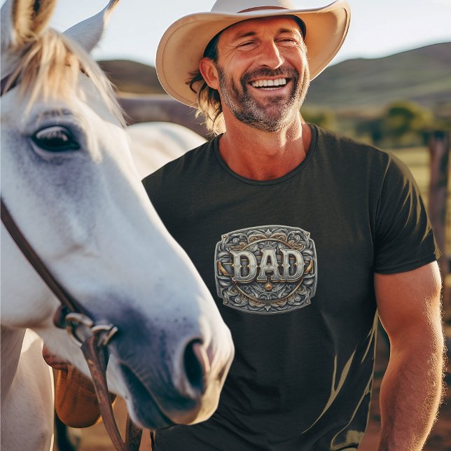 Western Cowboy Rodeo DAD Father's Day  T-Shirt (Creator Uploaded)