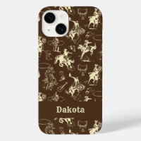 Western Cowboy Rodeo Personalised Dark Brown