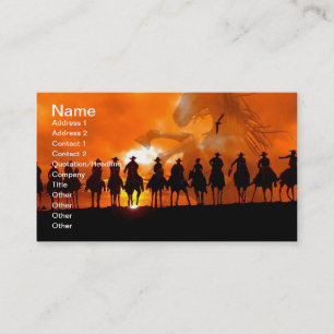 Western Cowboy Rodeo Roundup Wild West Business Ca Card