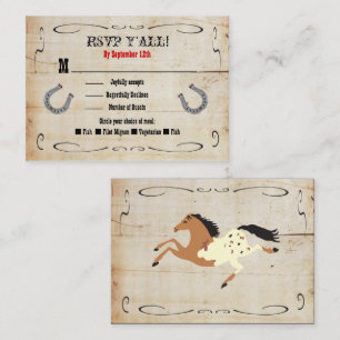 Western Cowboy RSVP Enclosure Card Insert