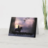 Western Cowboy Sympathy Card