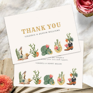 Western Cowboy Thank You Card