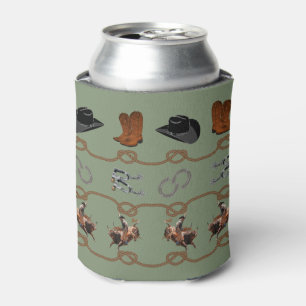 Western Cowboy Theme Can Cooler