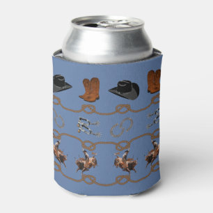 Western Cowboy Theme Can Cooler