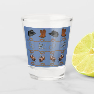 Western Cowboy Theme Shot Glass