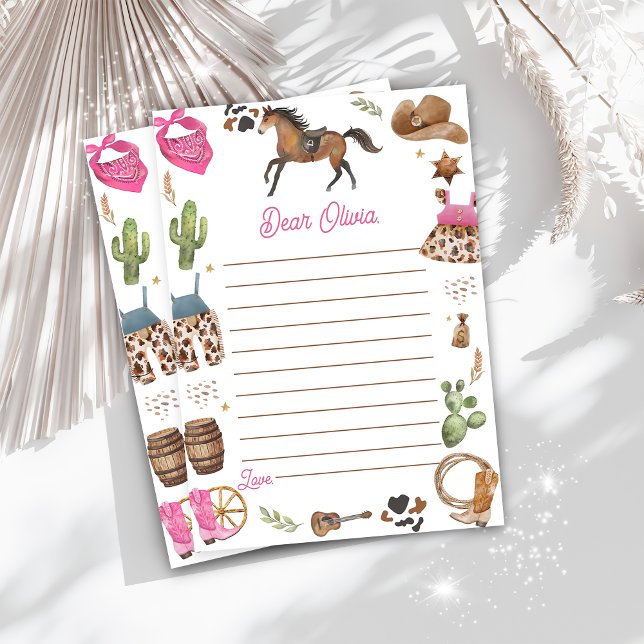 Western Cowboy  Time Capsule Note Message Card (Creator Uploaded)