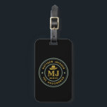 Western Cowboy Vintage Monogram Best Man Groomsmen Luggage Tag<br><div class="desc">Personalised gifts for groomsmen and best man with western cowboy theme. Decorated with cowboy hat with vintage western font. Text and colour are editable using the Design Tool to fit your occasion. Get this customise gift for wedding,  bachelor party,  engagement party or any other special occasions.</div>