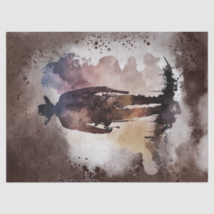 Western Cowboy Watercolor Decoupage Tissue Paper