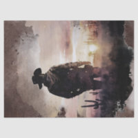 Western Cowboy Watercolor Decoupage