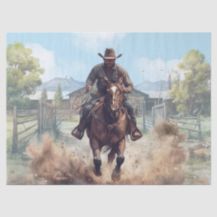 Western Cowboy Watercolor Tissue Paper