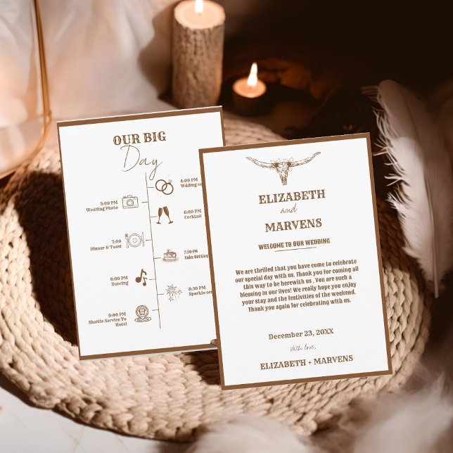 Western Cowboy wedding day  Events Timeline  Program (Creator Uploaded)