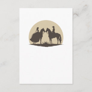 Western cowboy wedding details card
