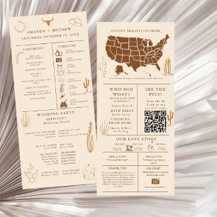 Western Cowboy Wedding Infographic Program