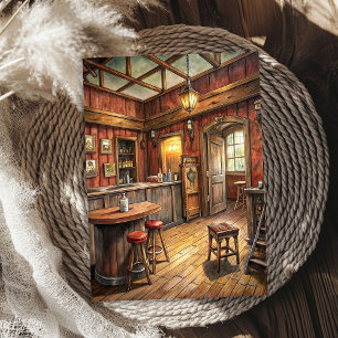 Western cowboy wild west bar in prairie tissue paper