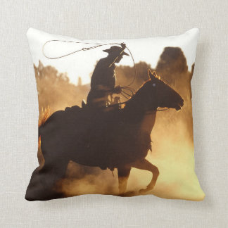 Western Cowboy with Lasso Cushion
