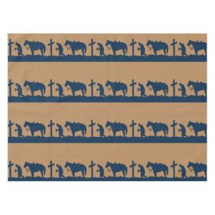 Western Cowboys Prayer Table Cloth